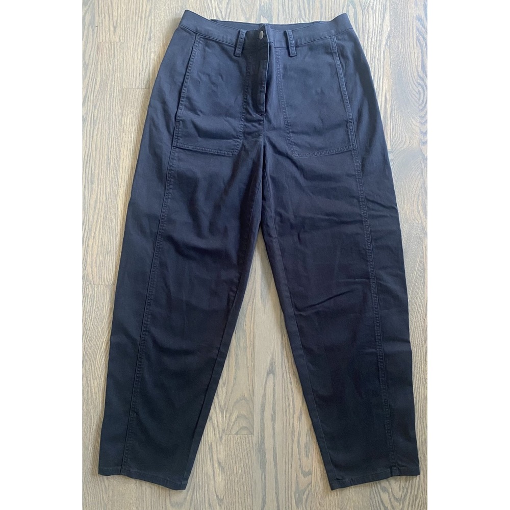 Eileen Fisher Cotton Stretch Black Lantern Pants/Jean Size XS NEW